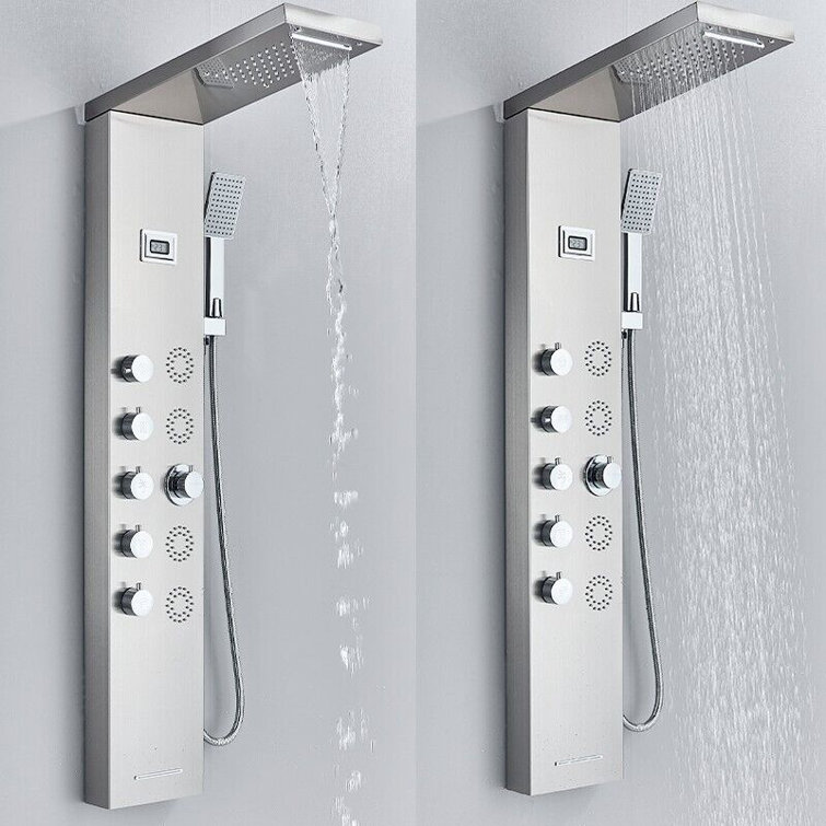 Nabiyy 45'' Shower Panel with Fixed Shower Head Wayfair Canada